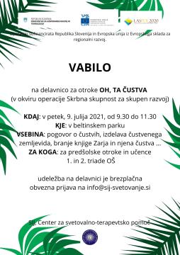 Vabilo delavnica otroci